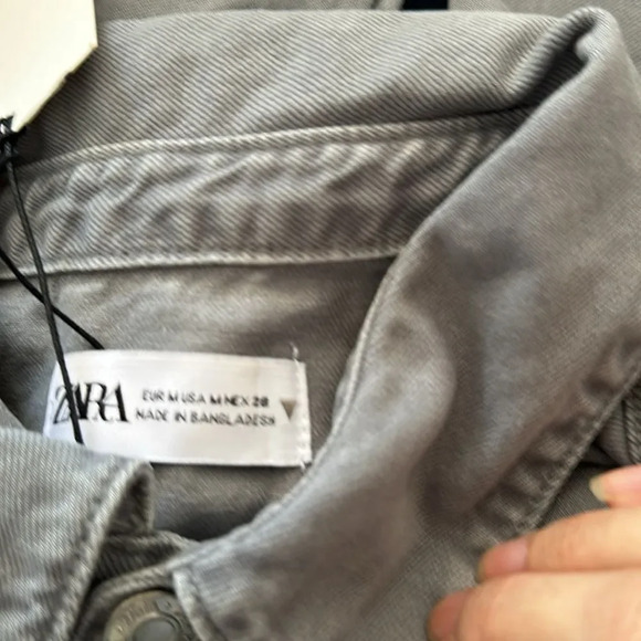 ZARA | Gray | TRF DENIM OVERALLS WITH DISTRESSED EFFECT - Picture 9 of 11